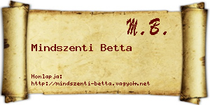 Mindszenti Betta névjegykártya